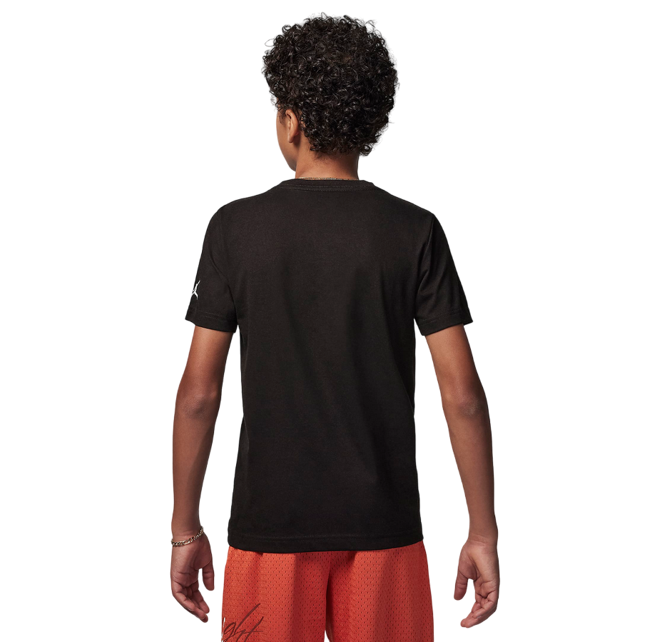 Jordan maglietta manica corta con stampa Jumpman per ragazzi Watercolor 95C900-023 nero