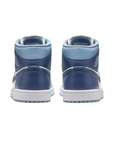 Jordan scarpa sneakers da adulto Air Jordan 1 Mid BQ6472 140 blugrigio-bianco-blu