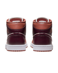 Jordan scarpa sneakers da adulto Air Jordan 1 Mid BQ6472 200 pesca-bianco-mattone