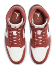 Jordan scarpa sneakers da adulto Air Jordan 1 Mid BQ6472 200 pesca-bianco-mattone