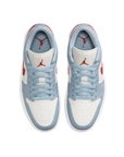 Jordan scarpa sneakers da donna Air Jordan 1 Low DC0774-164 blu grigio-bianco-rosso