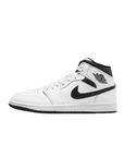 Jordan scarpa sneakers da uomo Air Jordan 1 Mid DQ8426-132 bianco-nero