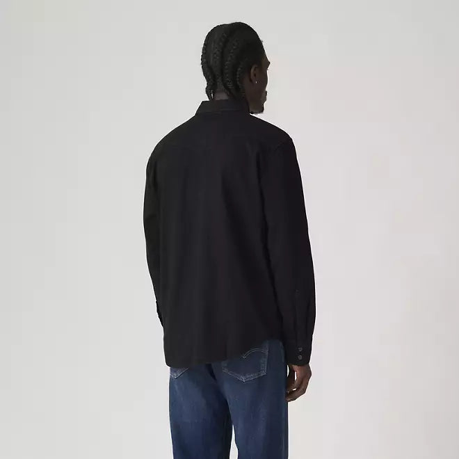 Levi's camicia da uomo in jeans Western Shirt Barstow dal taglio standard 857440002 nera