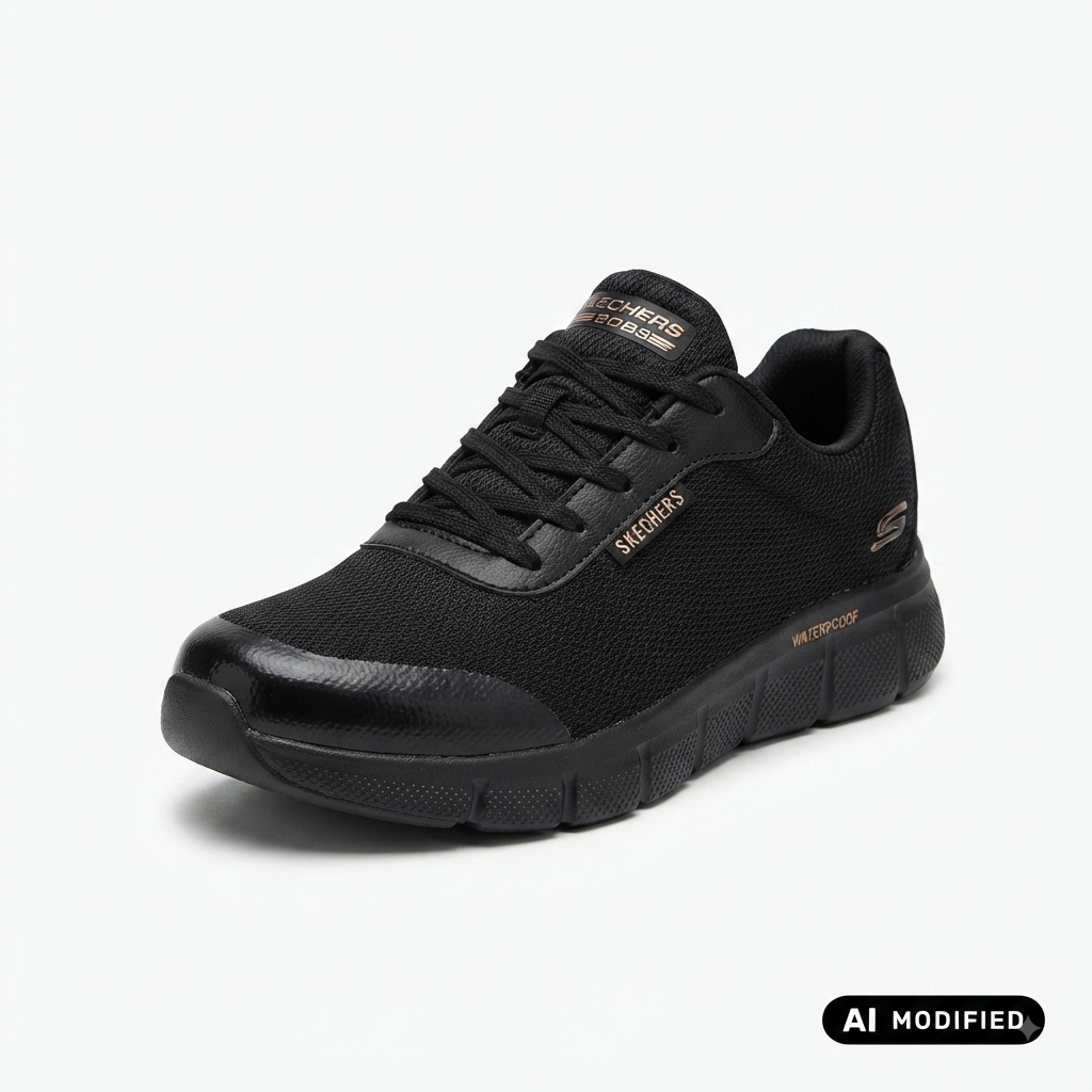 Skechers scarpa sneakers da donna Bob Flex Proof 117351-BBK nera