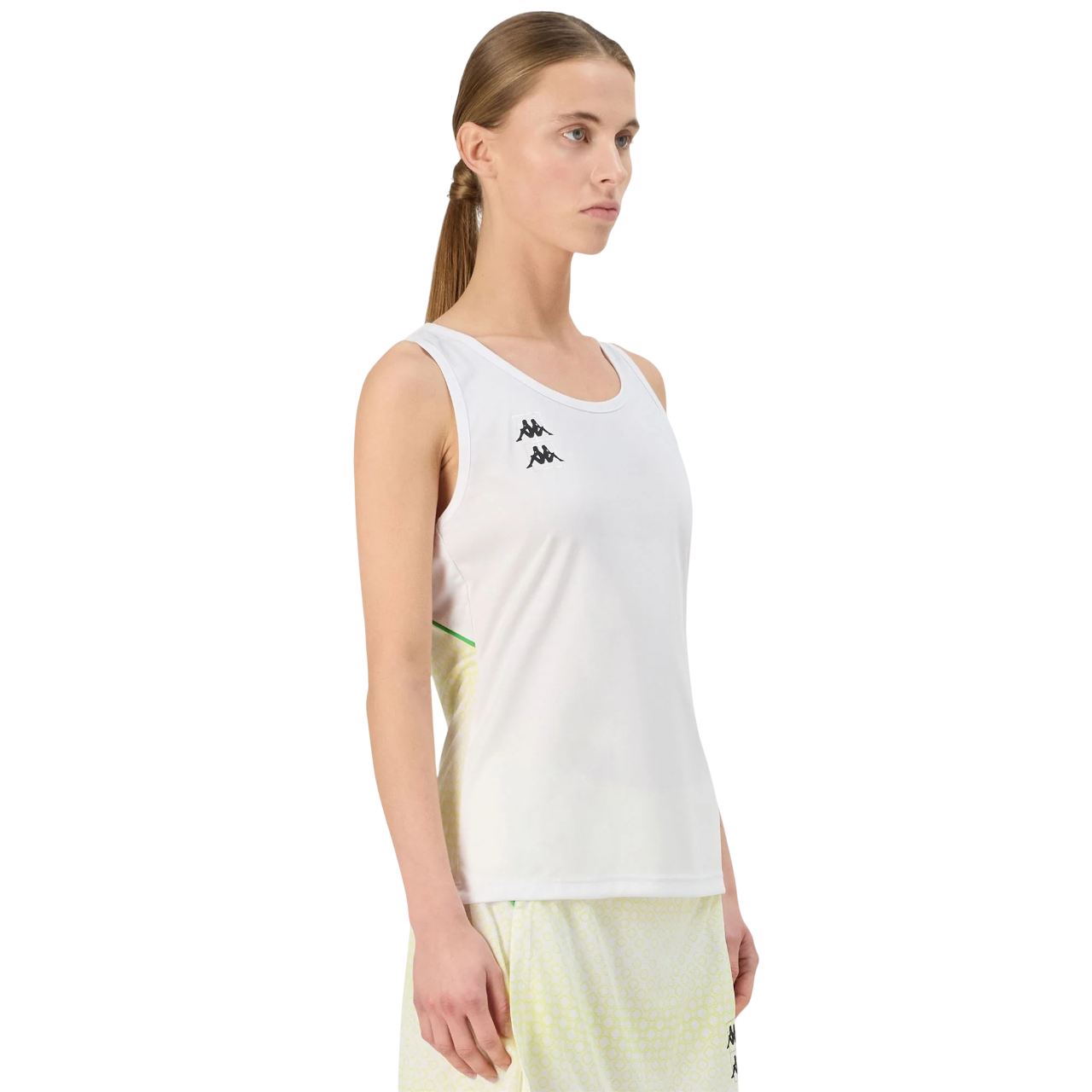 Kappa canotta da donna Kombat Padel Fre 2 38211XW-A13 bianco-giallo