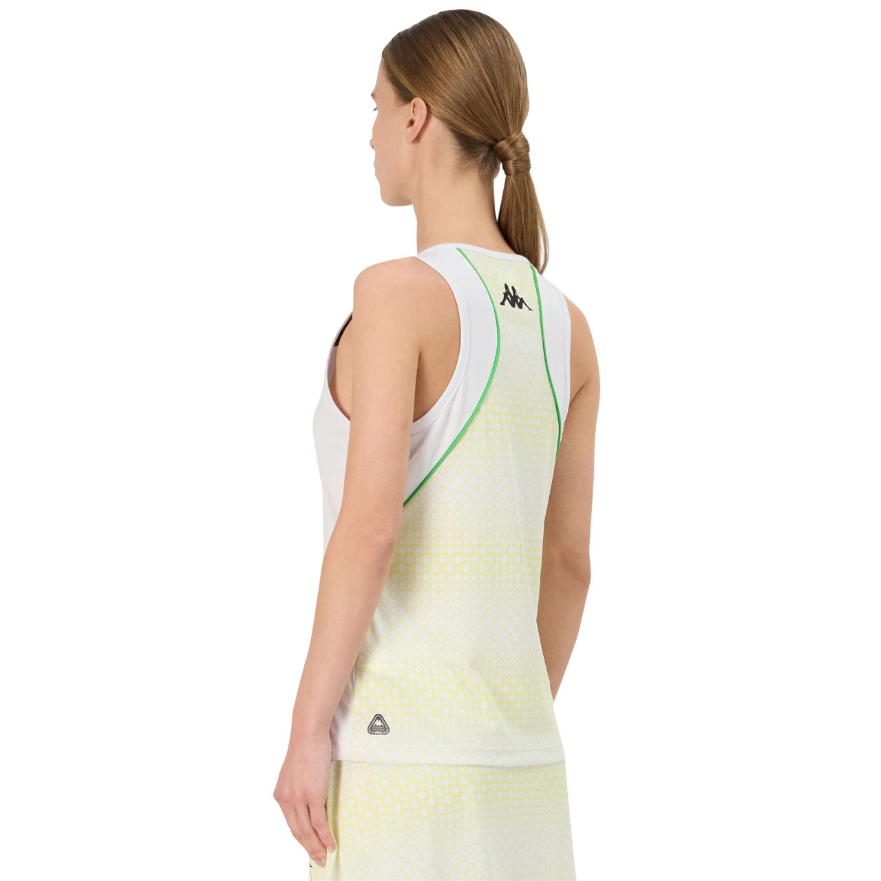 Kappa canotta da donna Kombat Padel Fre 2 38211XW-A13 bianco-giallo