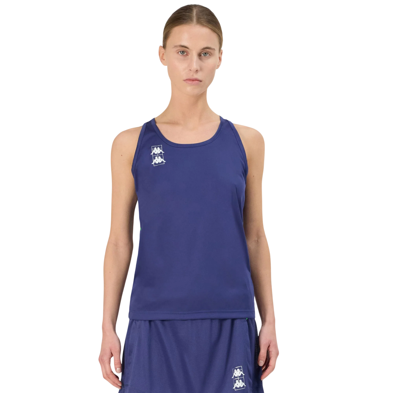 Kappa canotta sportiva da donna Kombat Padel Fras 341L3HW A0 blu-verde fluo