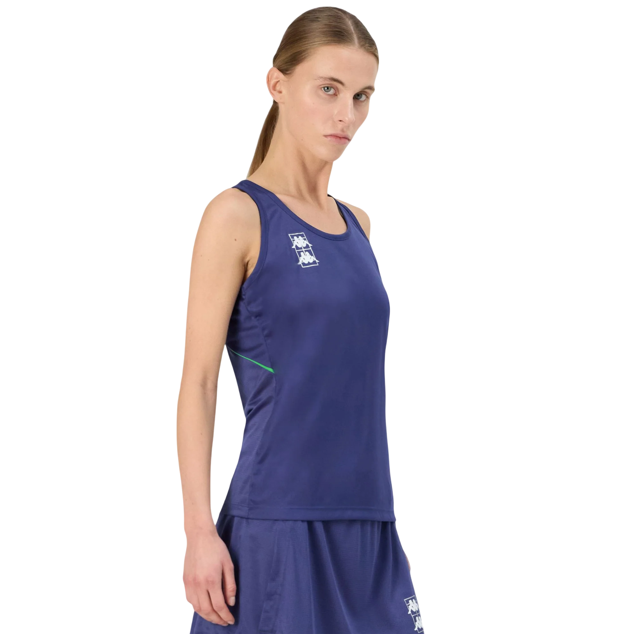 Kappa canotta sportiva da donna Kombat Padel Fras 341L3HW A0 blu-verde fluo