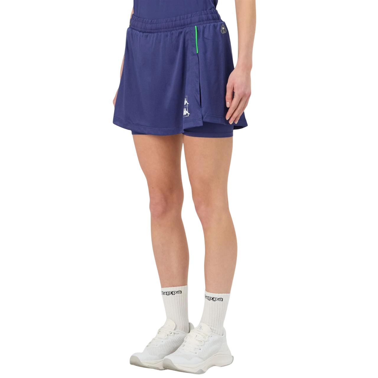 Kappa gonna con pantaloncino sportivo da donna Kombat Padel Fevasi 331L66W A0X blu-verde