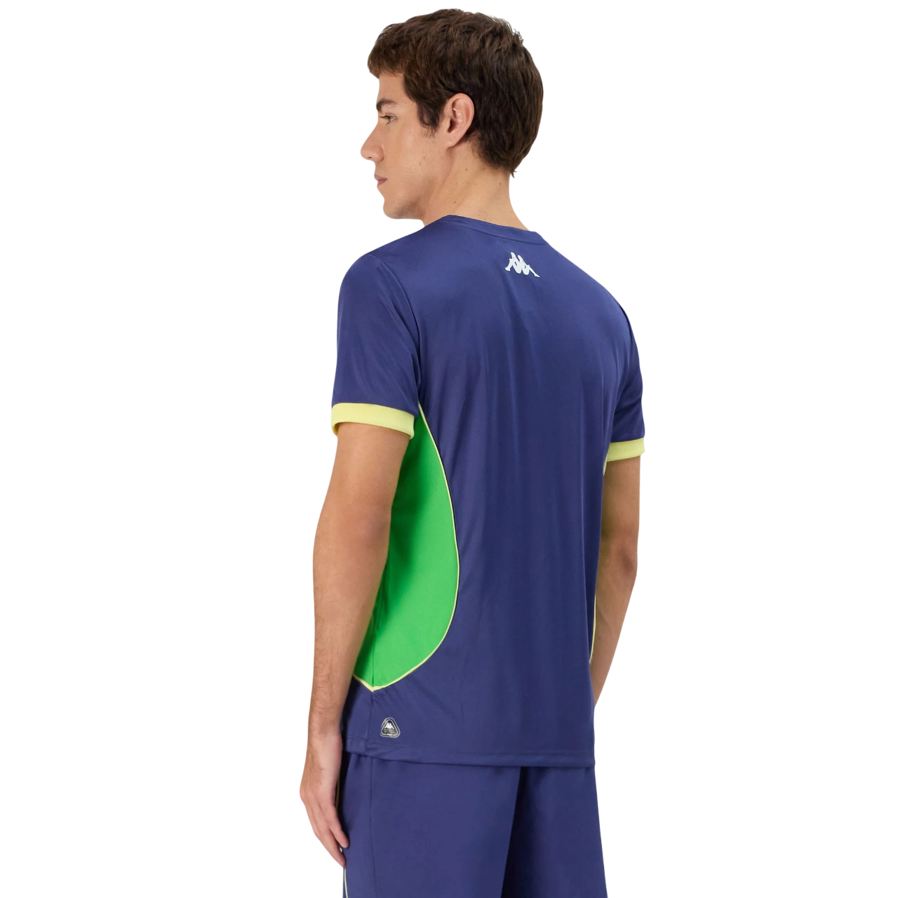 Kappa maglietta manica corta da uomo con scollo a V Kombat Padel Ghino 341U1YW A01 blu-verde