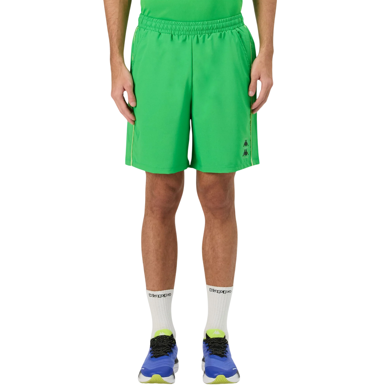 Kappa pantaloncino sportivo da uomo Kombat Padel Fivio 331K48W A0I verde-giallo