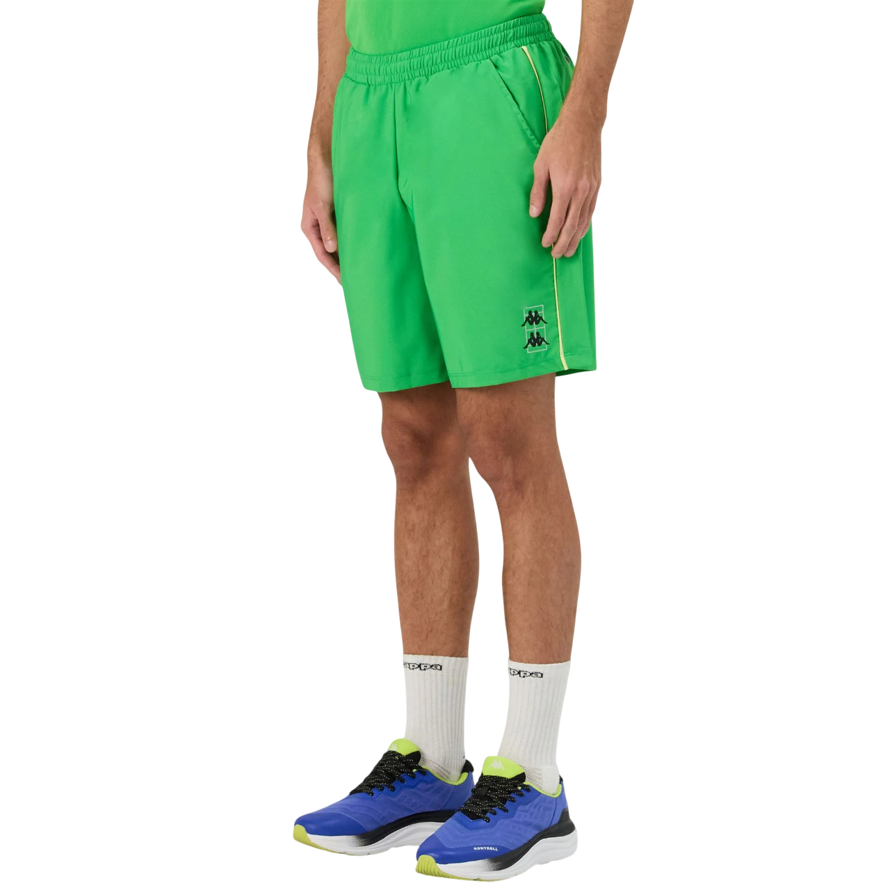 Kappa pantaloncino sportivo da uomo Kombat Padel Fivio 331K48W A0I verde-giallo