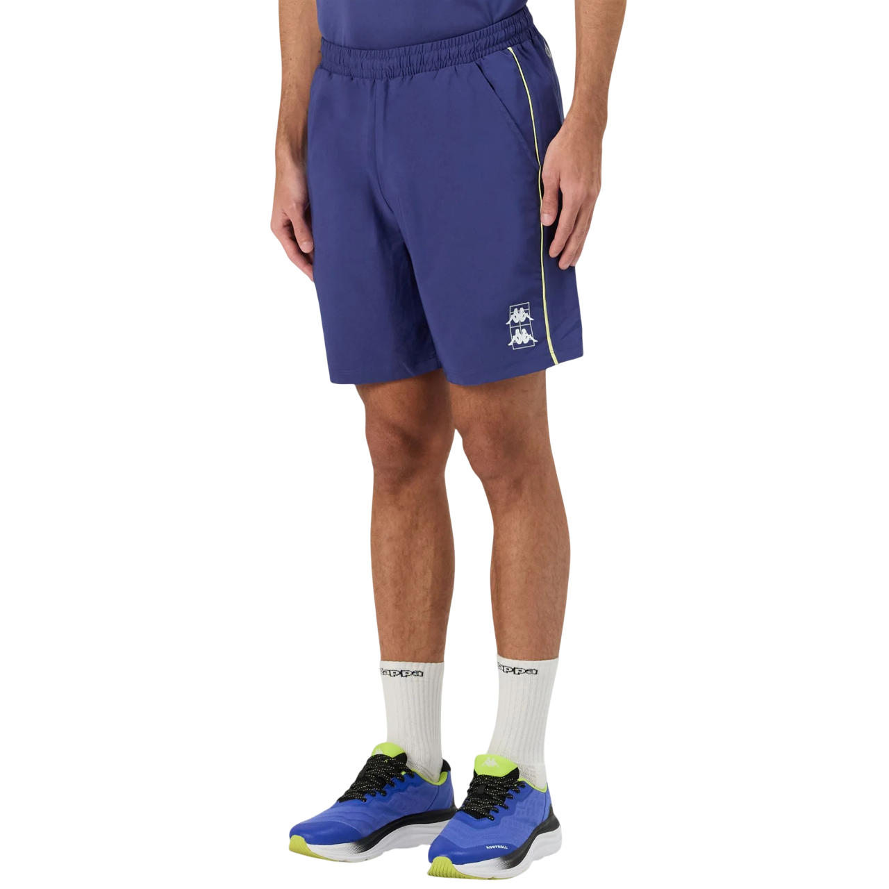 Kappa pantaloncino sportivo da uomo Kombat Padel Fivio 331K48W A0V blu-giallo