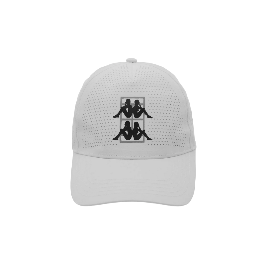 Kappa cappello unisex traforato regolabile Kombat Padel Chisted 331E2PW 870 bianco sporco