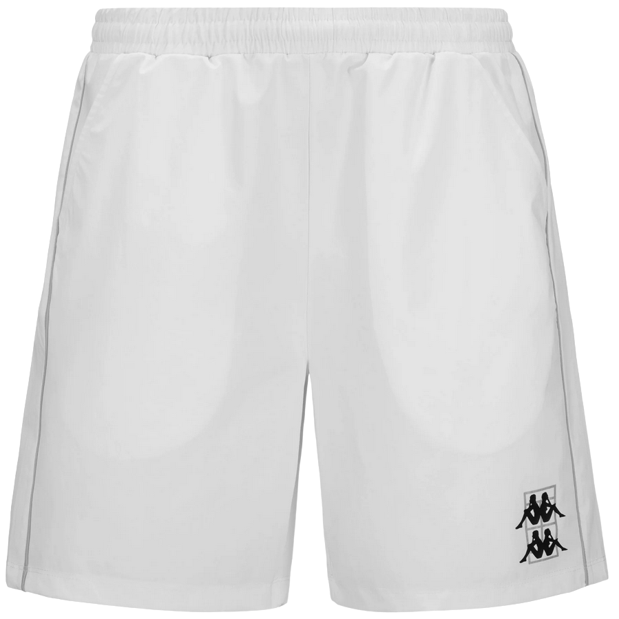 Kappa pantaloncino sportivo da uomo Kombat Padel Fivio 331K48W A0J bianco-vapore grigio