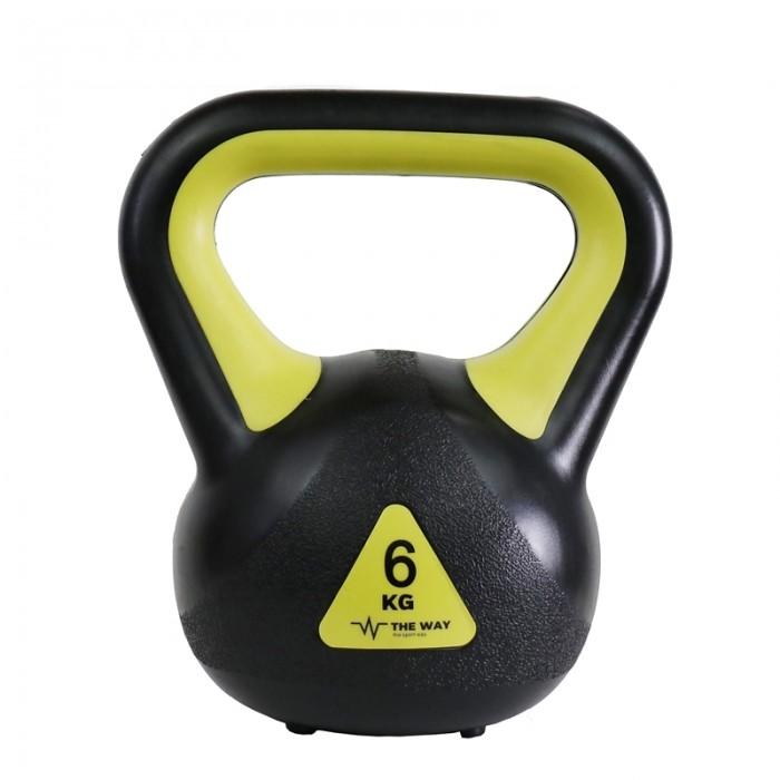 Kettlebell TheWay FIT-AKB6 6kg in ghisa con impugnatura ergonomica, ideale per allenamenti di forza, CrossFit e fitness funzionale