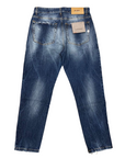 Klixs pantaline jeans da uomo slavato con rotture Kevin 01170UB blu sfumato