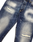 Klixs pantaline jeans da uomo slavato con rotture Kevin 01170UB blu sfumato