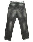 Klixs pantalone jeans da uomo slavato con rotture Kevin 01170UB nero slavato