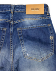 Klixs pantalone jeans da uomo slavato con rotture Mike 01154LU blu slavato