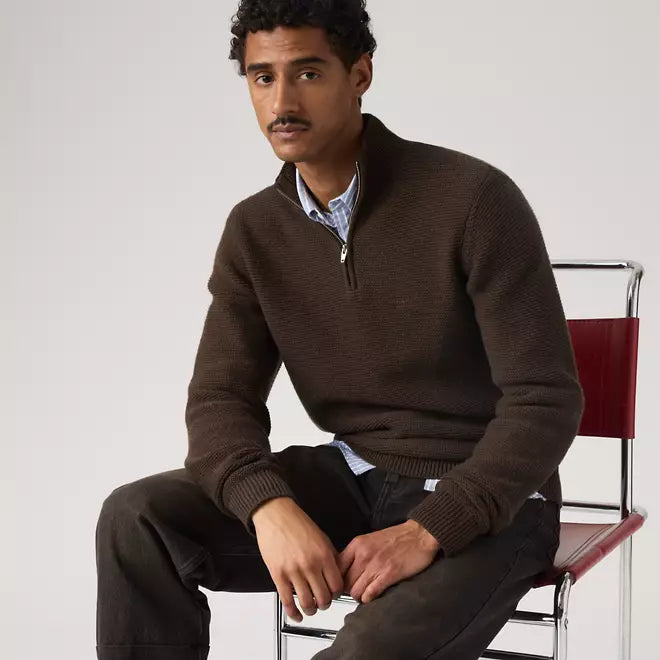 Levi's Felpa Housemark con cerniera corta 0058U0009 marrone