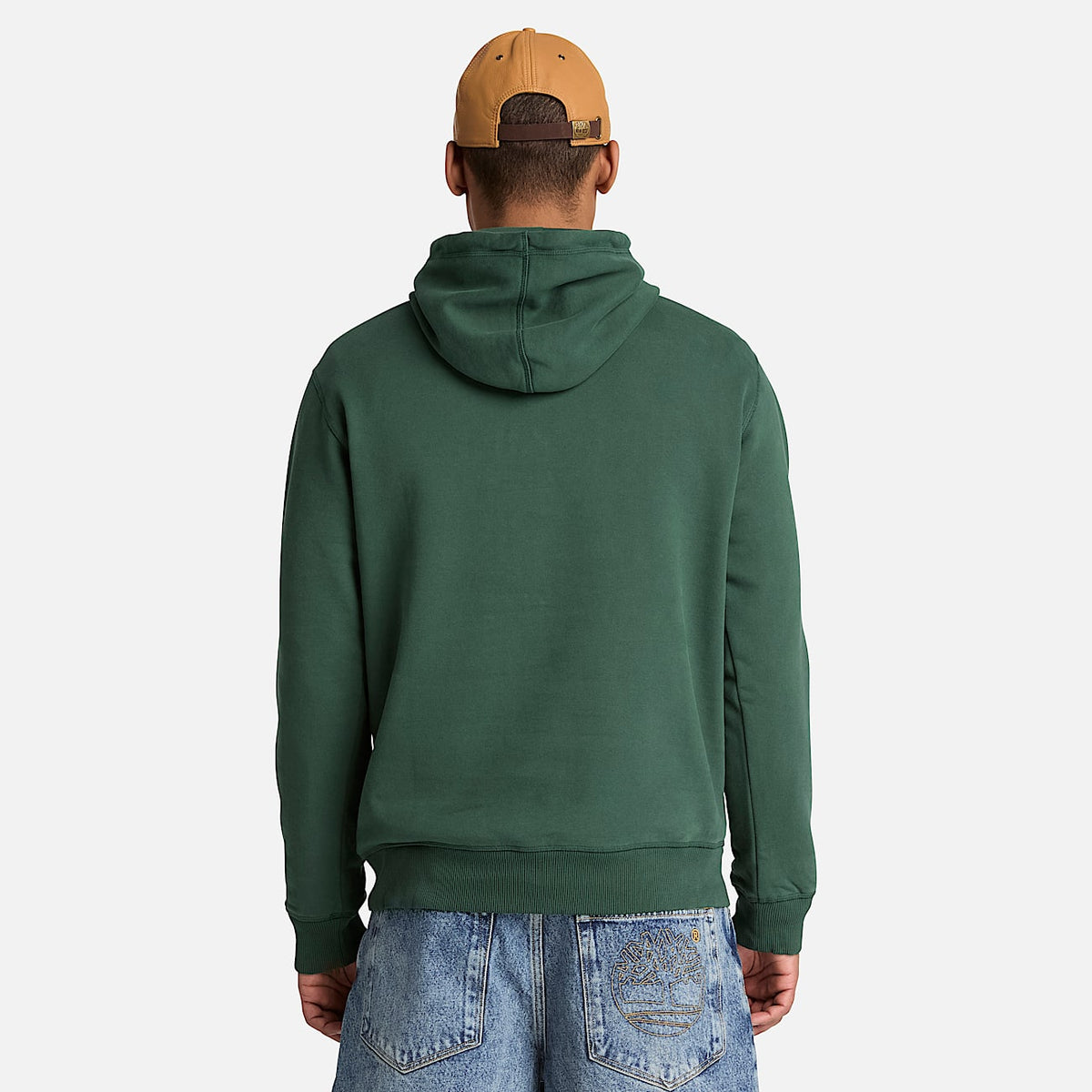 Timberland  felpa con cappuccio da uomo1973 Embroidered Logo ricamato TBC0YHB6 398 verde