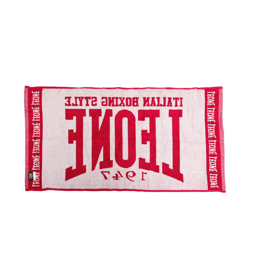 LEONE Asciugamano da Ring in spugna AC914 Rosso - retro 