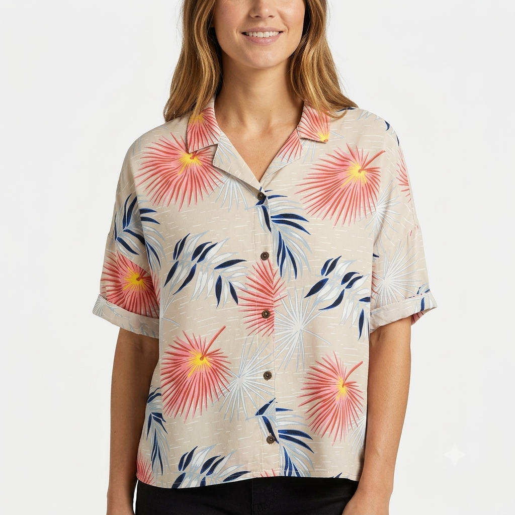 Lee FLORAL RESORT SHIRT ECRU L46DDWNQ