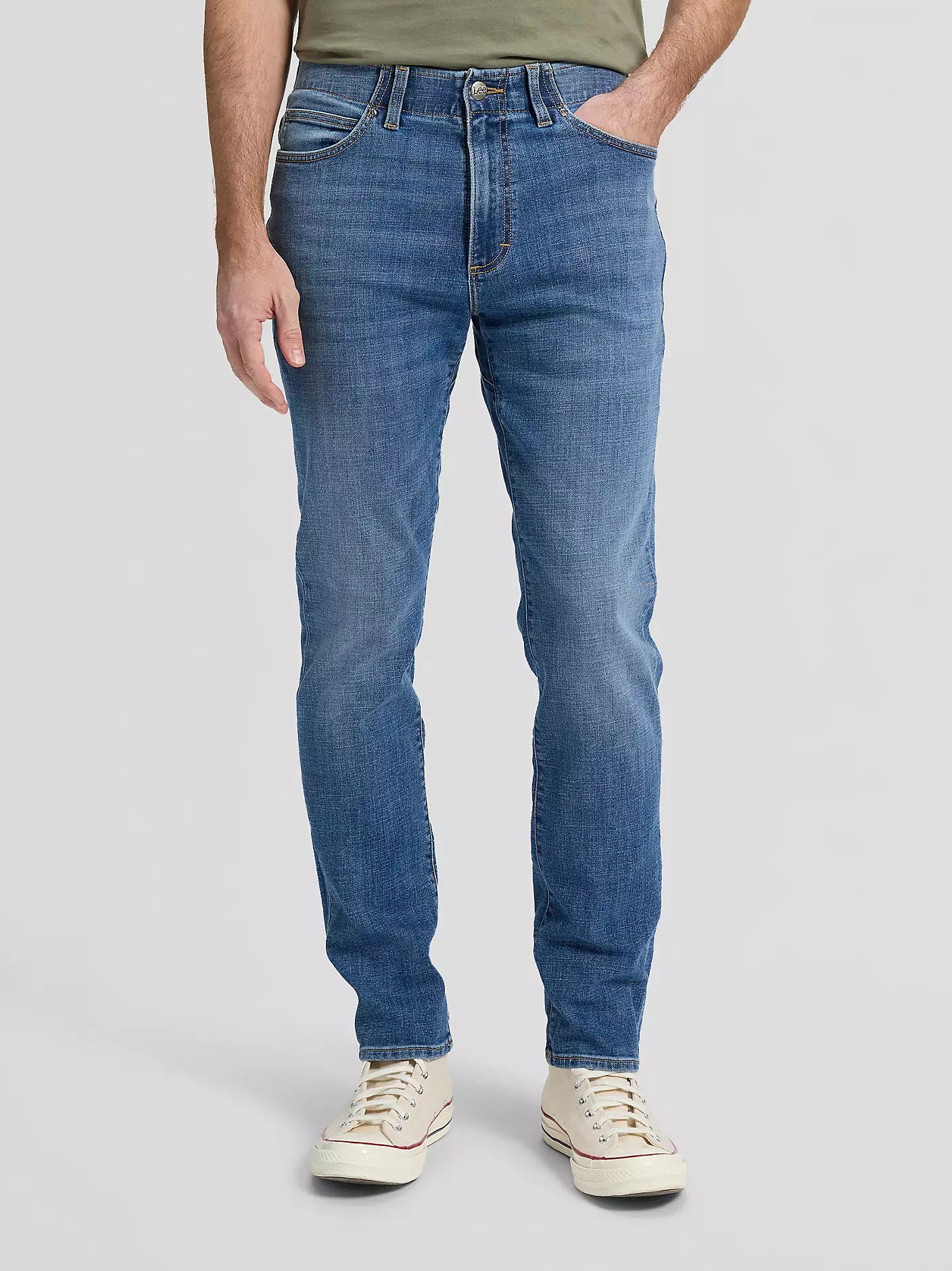 Lee Pantalone Jeans Uomo Slim MVP 112376321 Blue Print