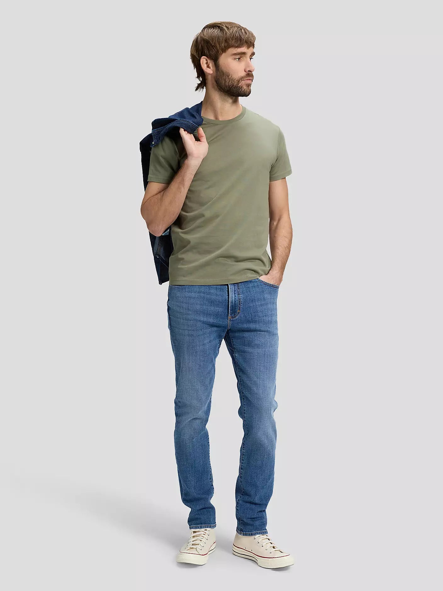 Lee Pantalone Jeans Uomo Slim MVP 112376321 Blue Print completo