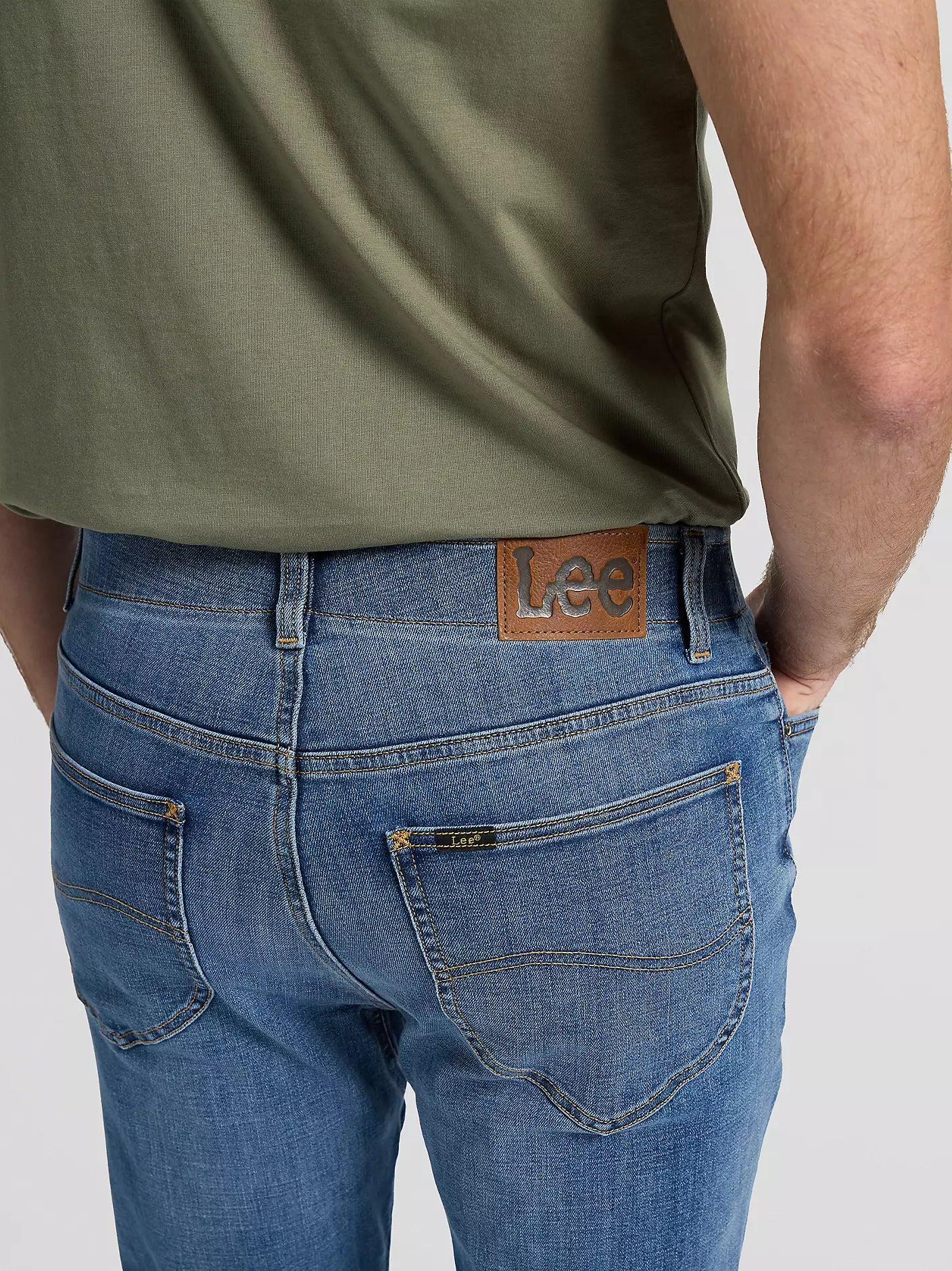 Lee Pantalone Jeans Uomo Slim MVP 112376321 Blue Print tasca