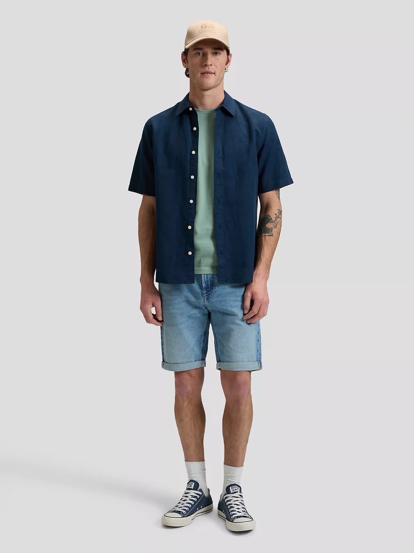 Lee camicia manica corta da uomo da uomo 112376564 blu