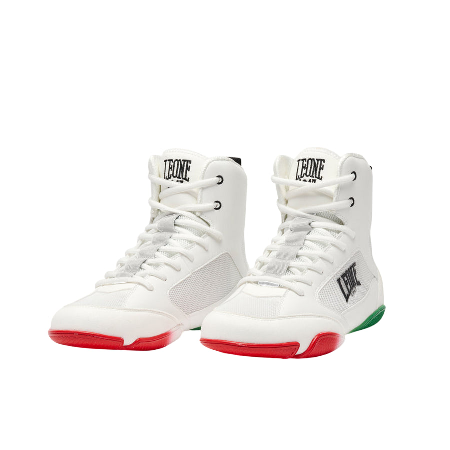 Leone 1947 Stivaletti Premium CL110 Bianco – Scarpe da Boxe Unisex, Comfort e Stabilità