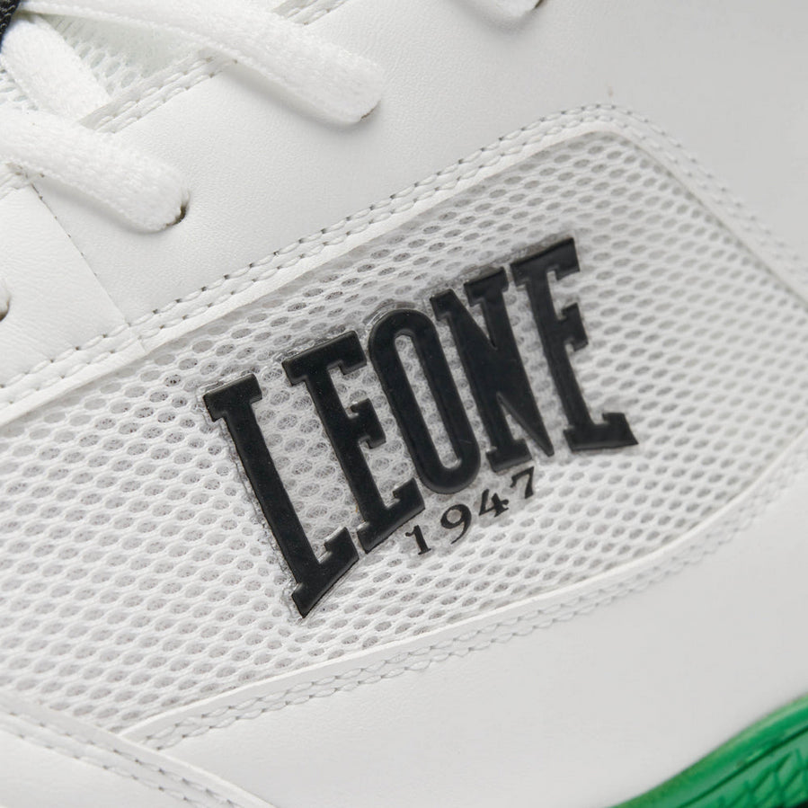 Leone 1947 Stivaletti Premium CL110 Bianco – Scarpe da Boxe Unisex, Comfort e Stabilità - logo
