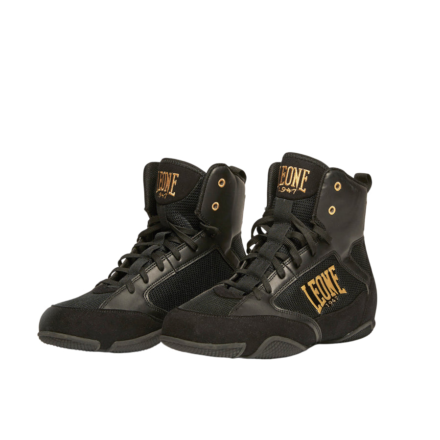 Leone 1947 Stivaletti Premium CL110 Nero – Scarpe da Boxe Unisex, Comfort e Stabilità