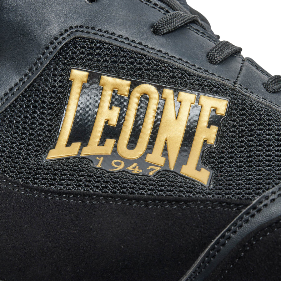 Leone 1947 Stivaletti Premium CL110 Nero – Scarpe da Boxe Unisex, Comfort e Stabilità - LOGO