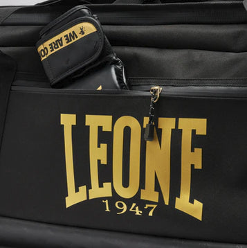 Leone Borsa XXL DNA AC959 Nero-Oro – Capacità 100L per Atleti Professionisti logo