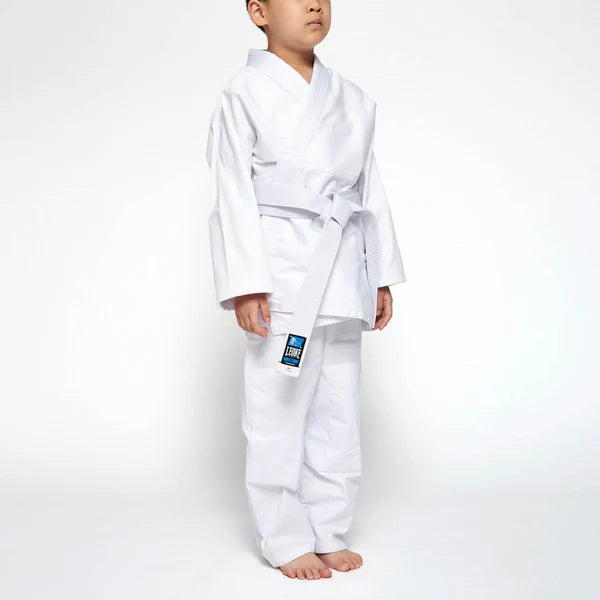 Leone Judogi AB401 150 Bianco – Judogi unisex, judo, tessuto resistente, comfort, allenamento gara 1
