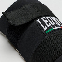 Leone Paratibia Basic PT132 Nero – Paratibia unisex, protezione allenamento, chiusura velcro regolabile