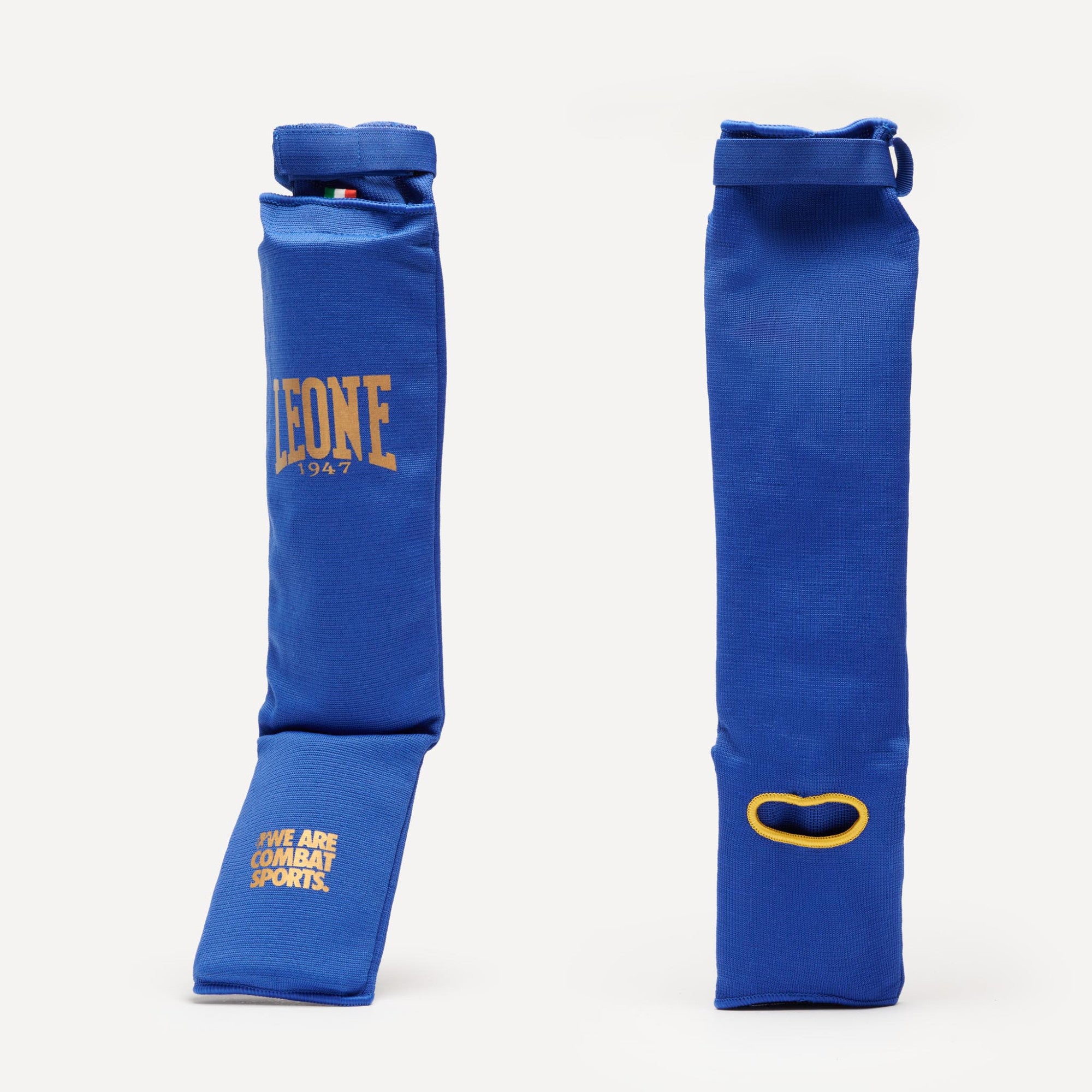 Leone Paratibia unisex DNA Shin Guard velcro PT134 blu-oro