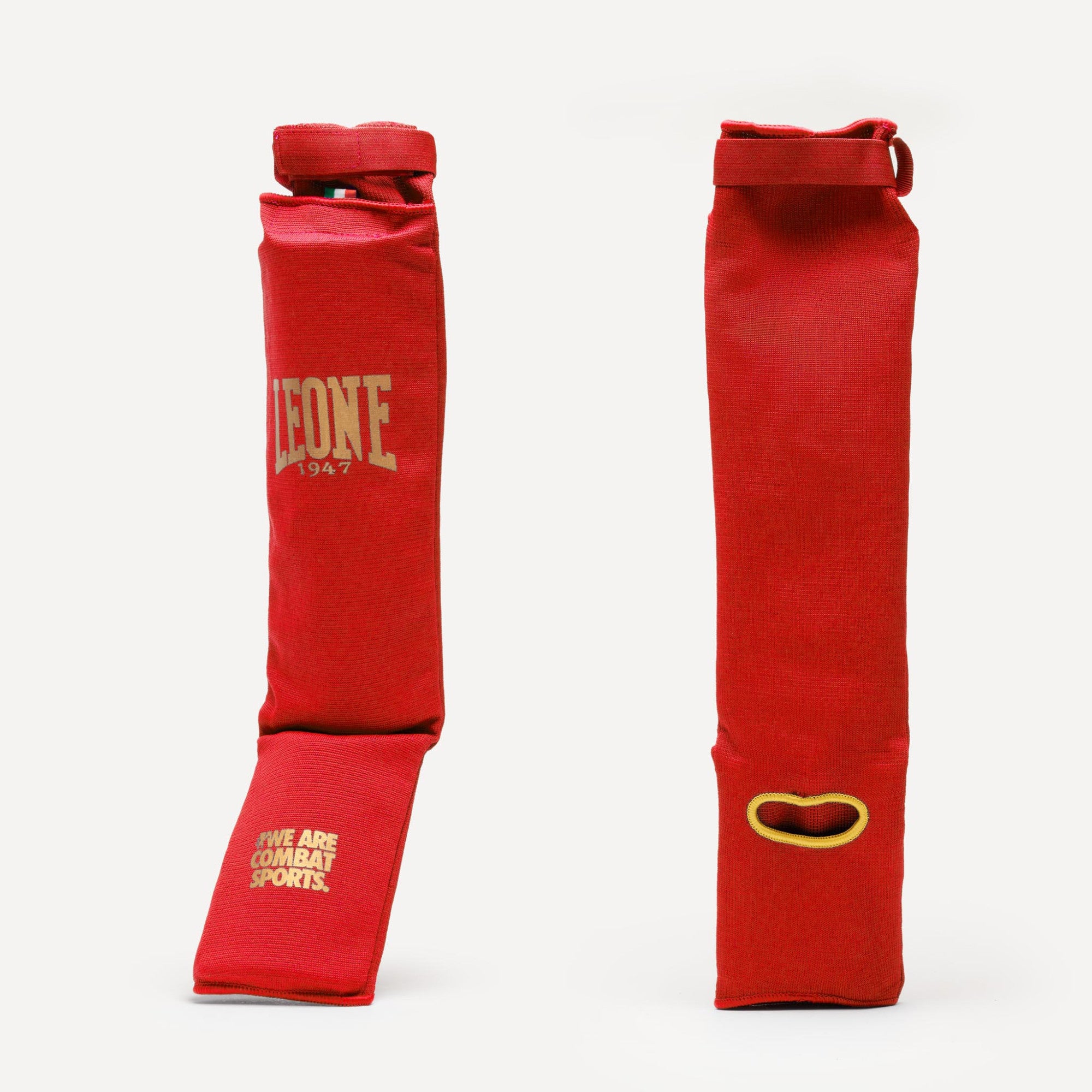 Leone Paratibia unisex DNA Shin Guard velcro PT134 rosso-oro