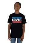 Levi's Kids maglietta manica corta ra ragazzi con logo Sportswear 9E8568-023 nero