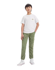 Levi's Kids pantalone Cargo da bambino con elastico in vita e la fondo 9EJ115-E6U verde oliva