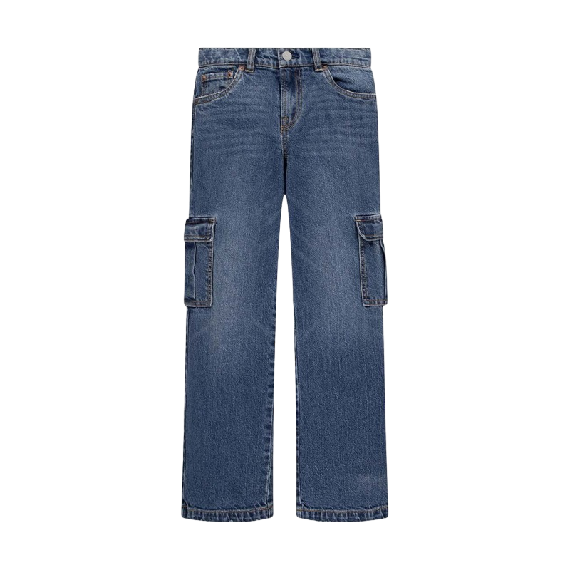 Levi's Kids pantalone jeans da ragazzi '94 Baggy Cargo 4EK991-DAC blu medio