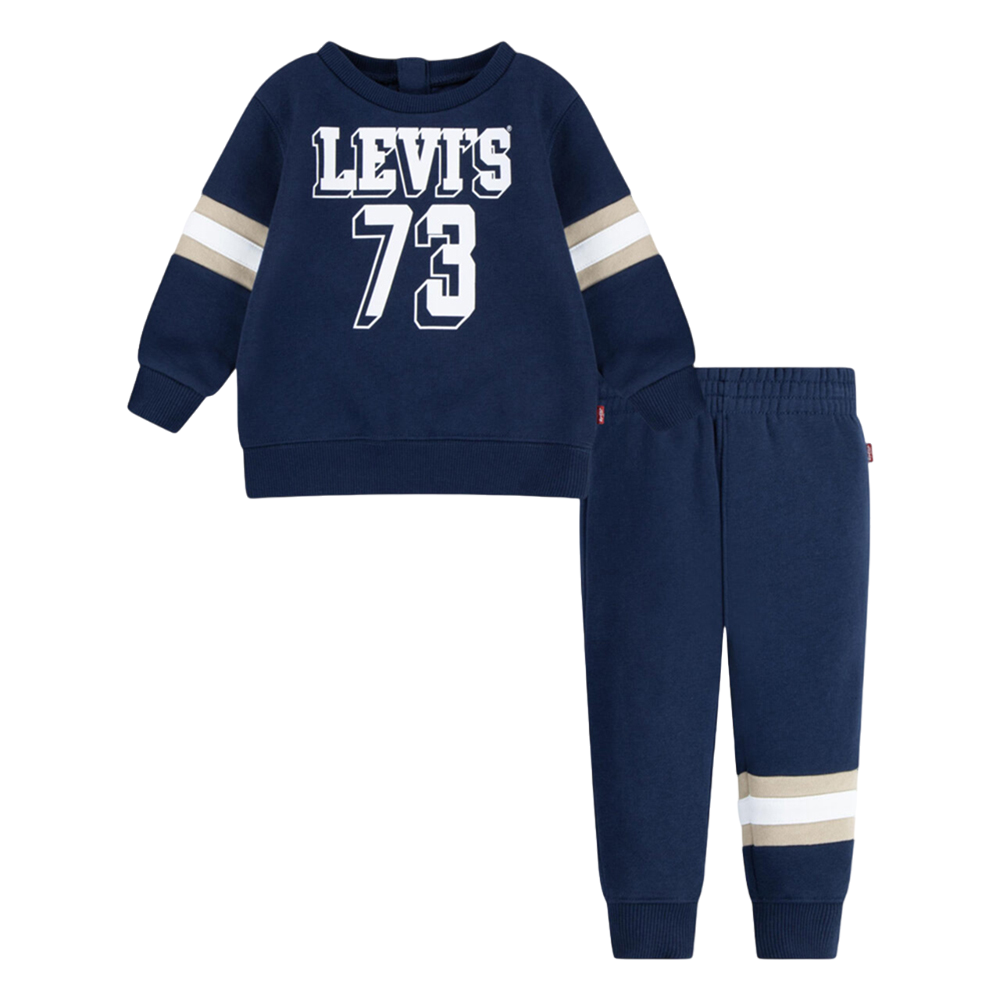 Levi's Kids tuta sportiva da bimbo felpa girocollo e pantalone 6EL310 C8D blu