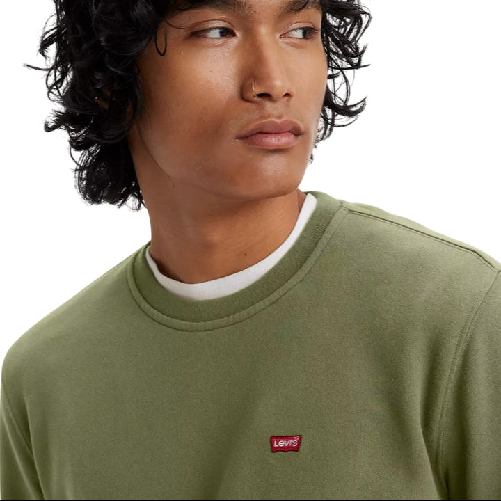 Levi’s – Felpa Uomo Original Housemark 359090058 Verde Khaki | 100% Cotone, Logo Iconico, Comfort e Stile Everyday - dettaglio 