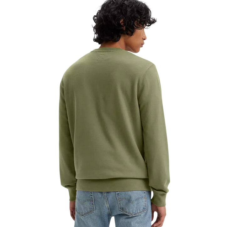 Levi’s – Felpa Uomo Original Housemark 359090058 Verde Khaki | 100% Cotone, Logo Iconico, Comfort e Stile Everyday - retro