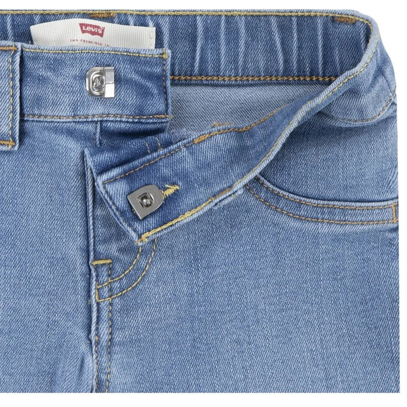 Levi's Kids completo maglietta e pantaloncino in jeans da bambino 6EM326-W1T bianco-blu medio