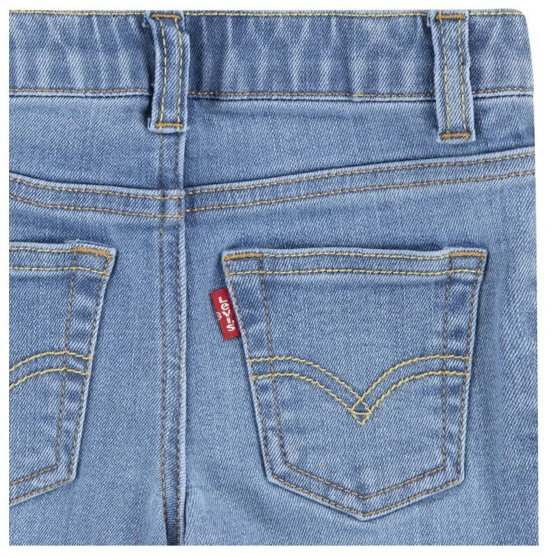 Levi's Kids completo maglietta e pantaloncino in jeans da bambino 6EM326-W1T bianco-blu medio