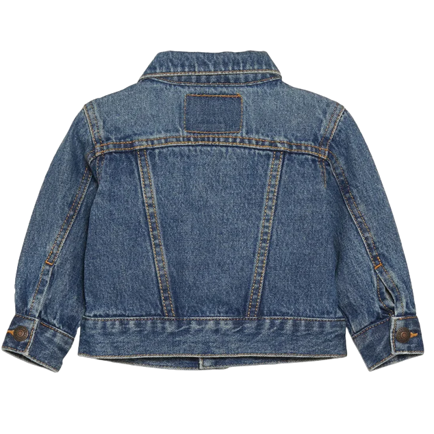 Levi's Kids giubbino in Denim da bambino Trucker 8E2058-M8X bristol blu medio dietro